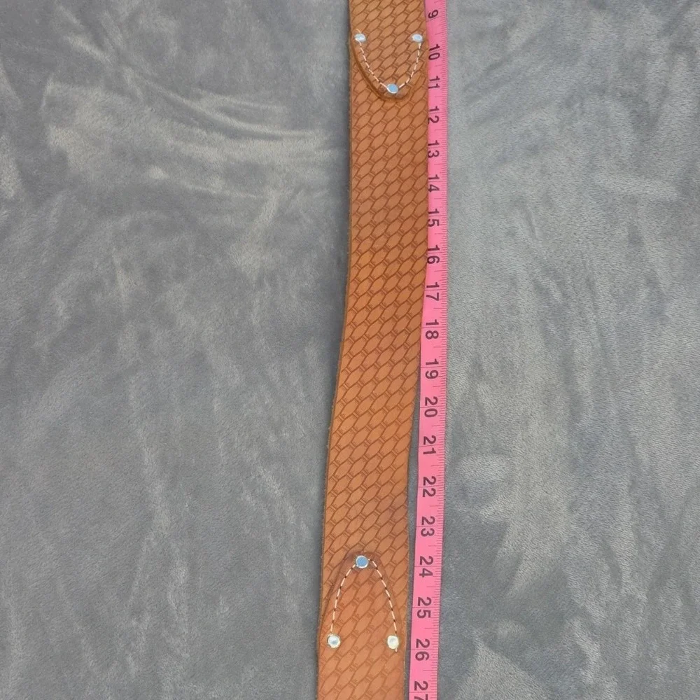 AWP Genuine Saddle Leather Belt Tooled 47